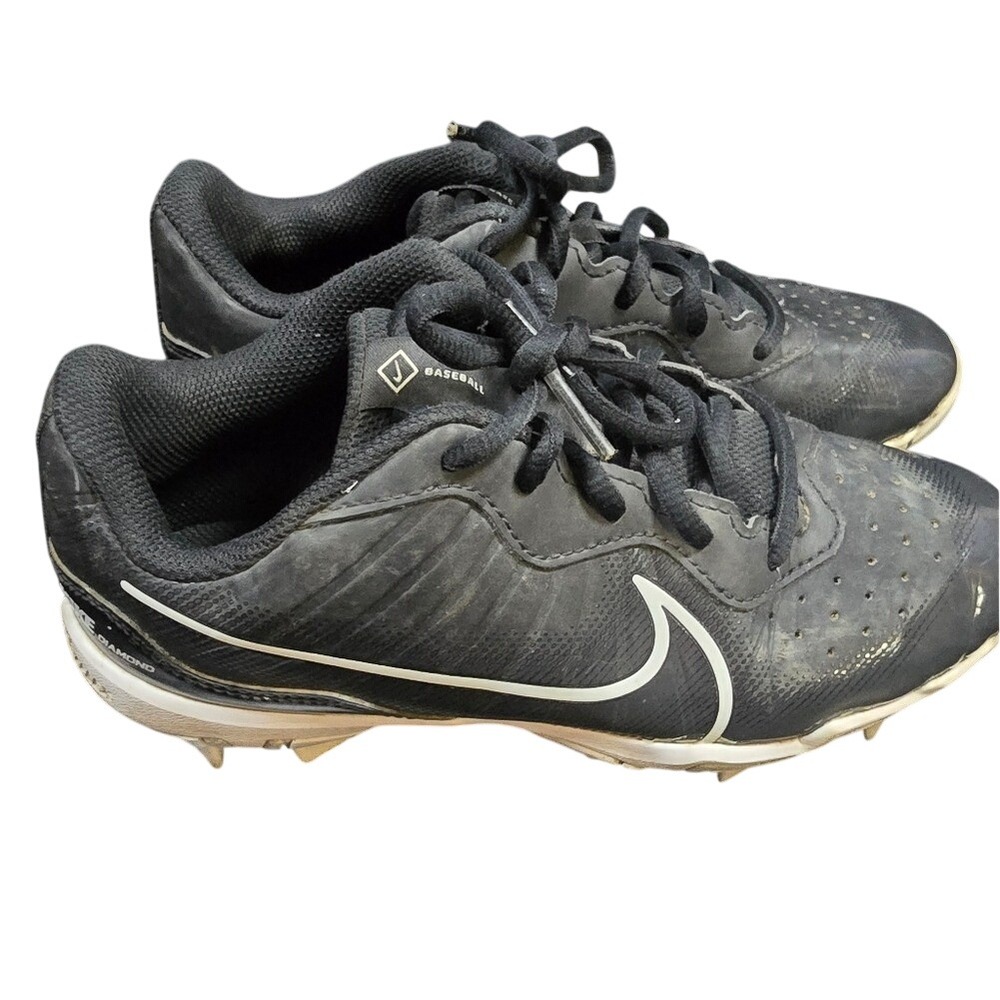 Nike FastFlex Diamond Black & White Baseball Cleats – Size 5Y